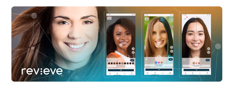 Revieve's AI-powered Haircare Advisor guiding customers from discovery to purchase.